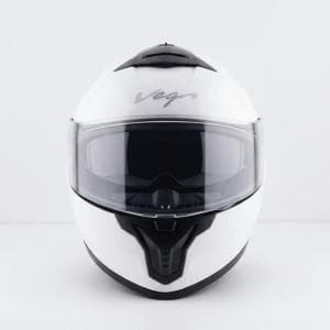 Vega White Full-Face Motorcycle Helmet - Motorcycle Part