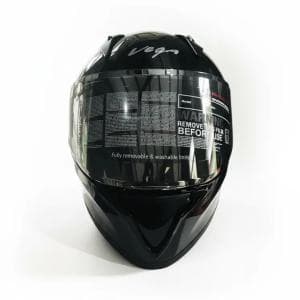 Vega Black Full-Face Motorcycle Helmet - Motorcycle Part